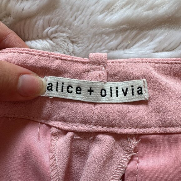 Alice + Olivia Light Pink Wide Leg High Waisted Pants - Picture 6 of 10